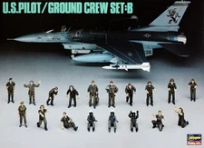 1:48 Hasegawa U.S. Pilot Ground Crew B Ha36005 Kit HASX48-5 MMC