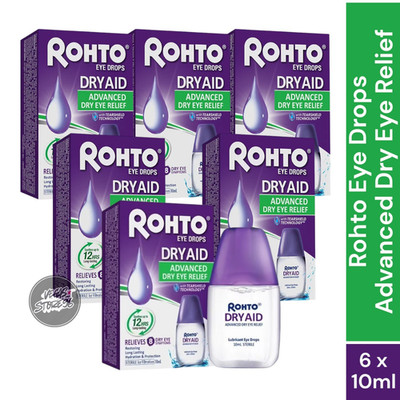 Rohto Advanced Cool Dry Aid Eye Drops Restore Moisture/Relief Dry Eyes (6x 10ml)