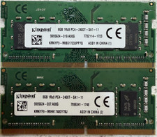 2 Kingston 8GB 1Rx8 PC4-2400T-SA1-11 SO-DIMM