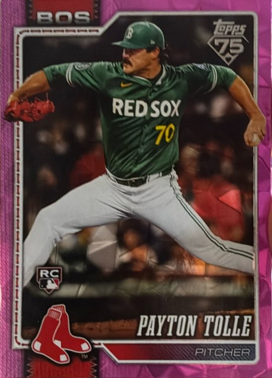 2026 Topps #15 Payton Tolle Pink Holo Foil