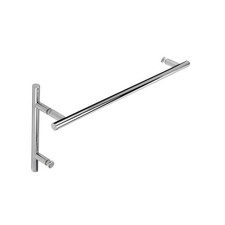 Counterpoint 24" Cuttable Towel Bar  8" Pull Shower Door Combo Brushed Nickel