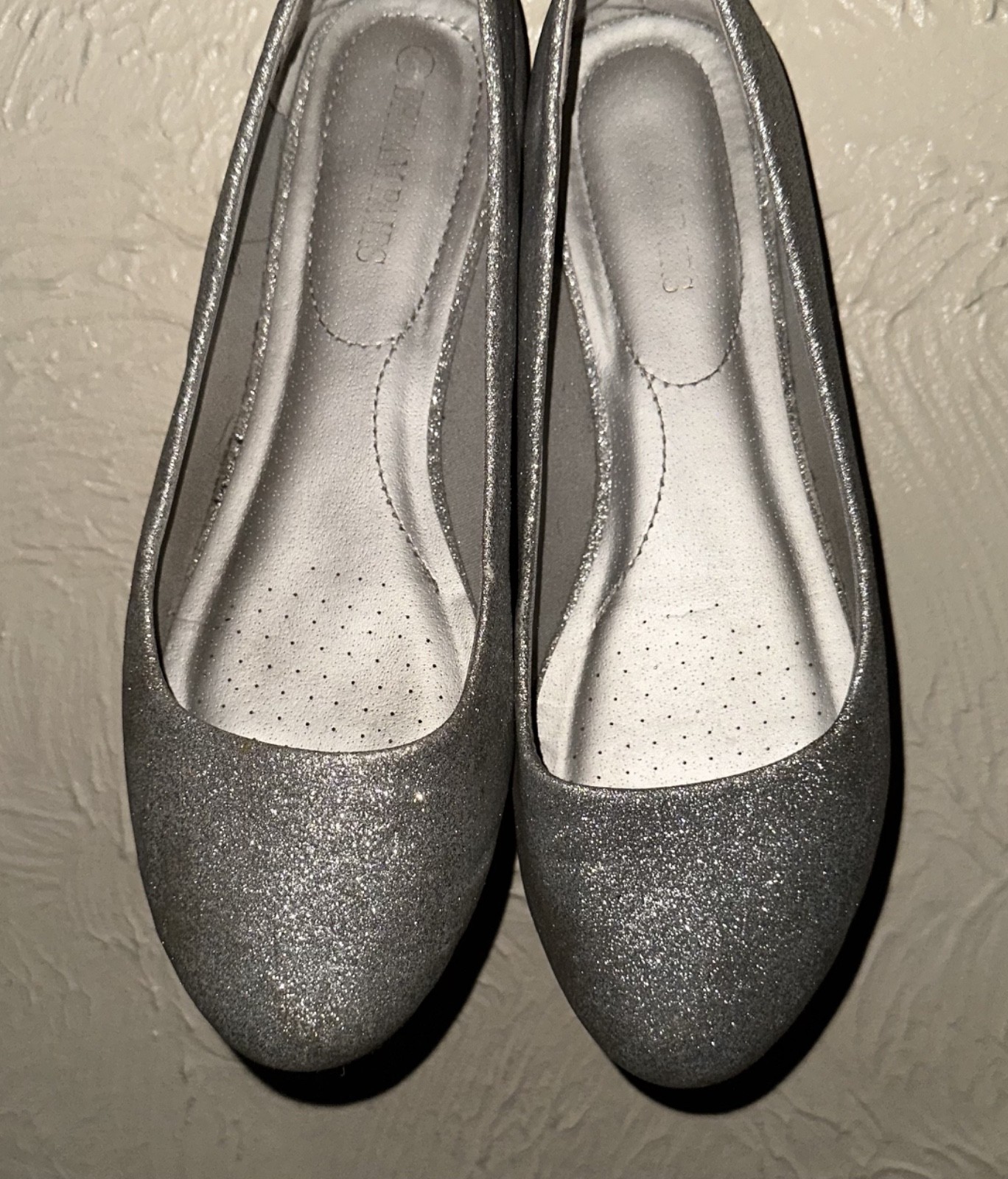 Women's Silver Glittery Shoes Size 8.5