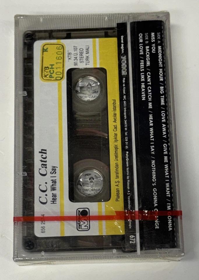 C.C. CATCH - HEAR WHAT I SAY (1990) SEALED CASSETTE MADE IN TURKEY - Image 2 of 2