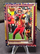 2025 Panini Donruss Optic - Jayden Daniels #23 Blue Stars Emoji Prizm Commanders