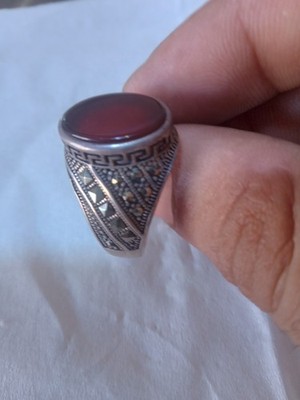 Wonderful Ancient Roman style silver ring , Real 925 Sterling Silver Ring