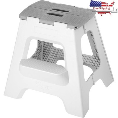 Compact Folding Step Stool Portable Lightweight Collapsible Anti-Slip Step Stool