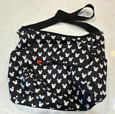 Disney Baby Mickey Mouse Black/White Shoulder Diaper Bag Polyester, Pockets