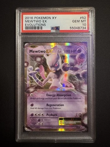 PSA 10 Mewtwo EX 52/108 XY Evolutions 2016 Pokemon Card GEM MT