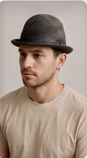 Kangol Tweed Player Trilby Fedora NEW Hat Cap Unisex Rare Unique Sz: Small