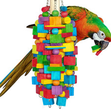 Extra Large Bird Toys - 21.6'' Heavy Duty Natural Parrot Toys for Chewing Foragi