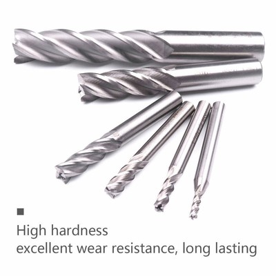 Schaftfräser Set CNC Flöte Fräser HSS Stahl Für Metall1/8 3/16 1/4 5/16 3/8 1/2''
