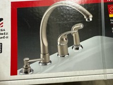 Delta N174-NCWF Waterfall Single Handle Kitchen Faucet W/ SPRAY, NICKEL /CHROME