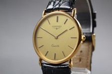 [Exc+5] Vintage Longines 150 6799 Gold Dial 32mm Quartz Mens Watch From Japan