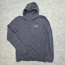 Rab Ascendor Light Hoodie Zip Men's Small Navy Blue Poly Stretch
