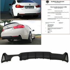 Heckdiffusor Schwarz Sport-PERFORMANCE passt f. BMW 4er F32 F33 F36 M-Paket +ABE