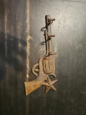 Gun Wall Hook Revolver Key Rack Holder Hanger Cast Iron Western Antique Style