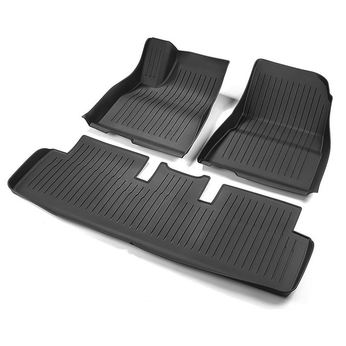 Tapis de sol caoutchouc Tesla Model 3 2024 noir protection 3D intérieur voiture