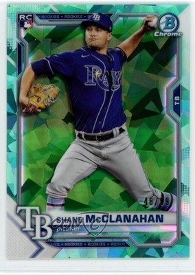 2021 Bowman Chrome Sapphire Aqua Refractor /99 Shane McClanahan #8 Rookie RC 0m0