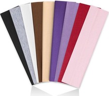 9Pc Women's Non Slip Athletic Headbands Elastic Hair Bands Yoga Workout Sports
