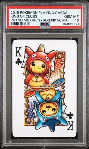 PSA 10 - 2015 Pokemon Pretend Gyarados/Magikarp Poncho Pikachu King of Clubs