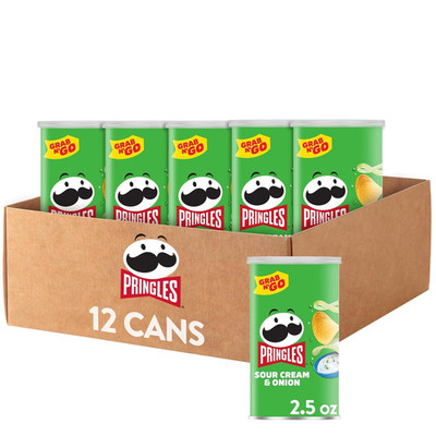 Pringles Potato Crisps Chips, Lunch Snacks, Office and Kids Snacks, Grab N' Go,