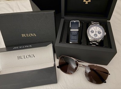 Bulova  50th Anniversary  Lunar Pilot Chronograph Mens Panda w/Extras Ref98K111