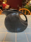 Fiesta Black Disk Pitcher 2 Quart Water by Homer Laughlin Fiestaware Vintage