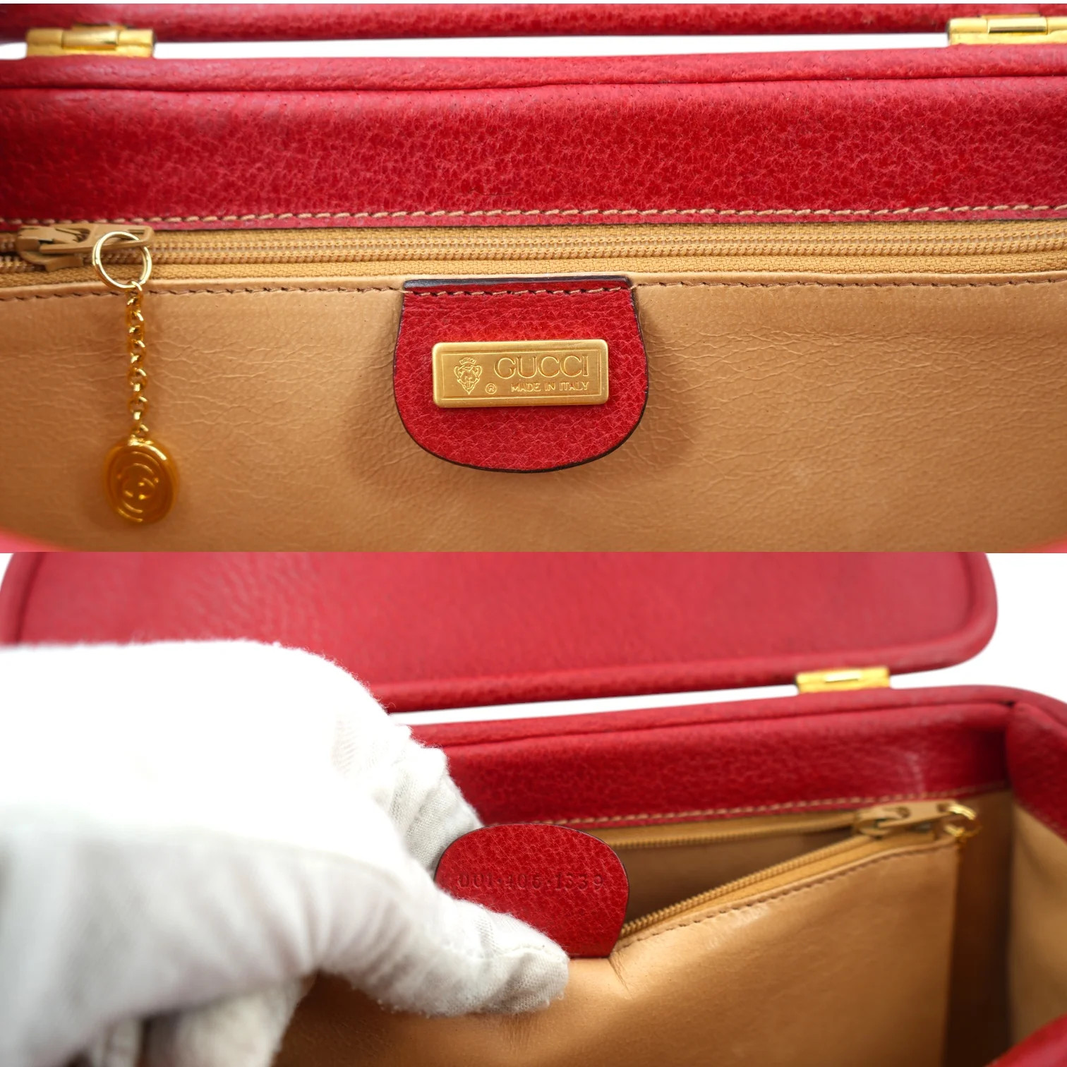 Rare Vintage Gucci Red Leather Crossbody Bag image 6
