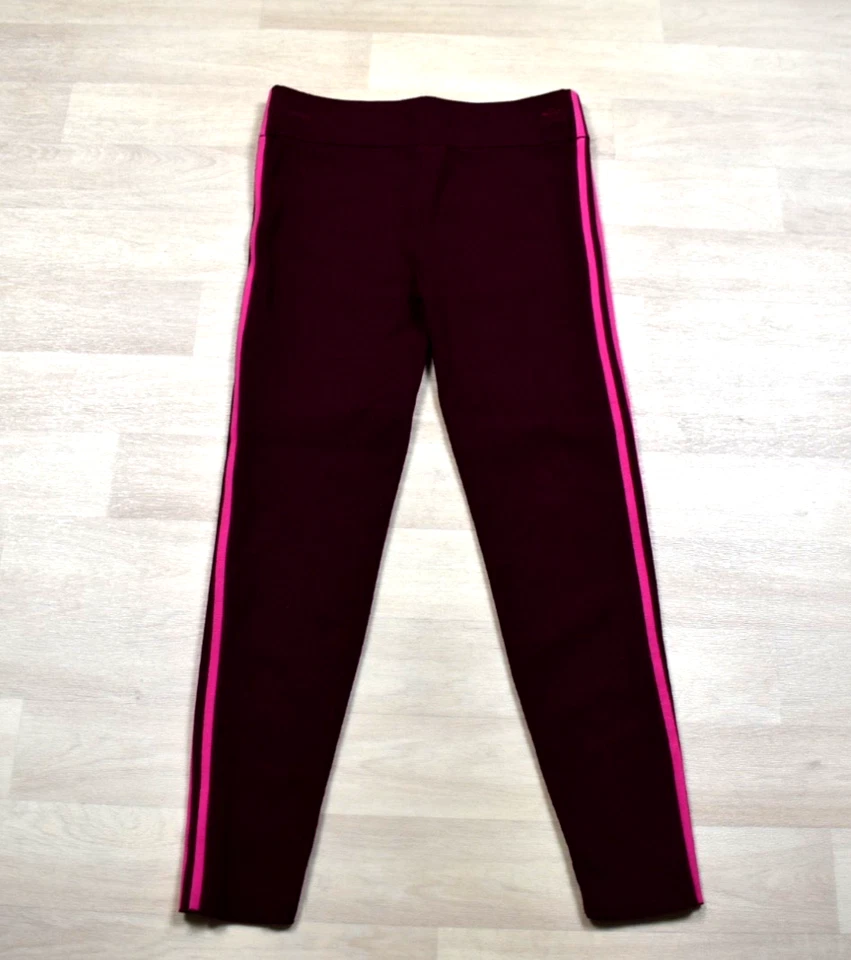 Adidas Ivy Park Leggings Acanalados 3 Rayas Atlético Gimnasio Talla Grande 1X Borgoña Foto 4 de 4
