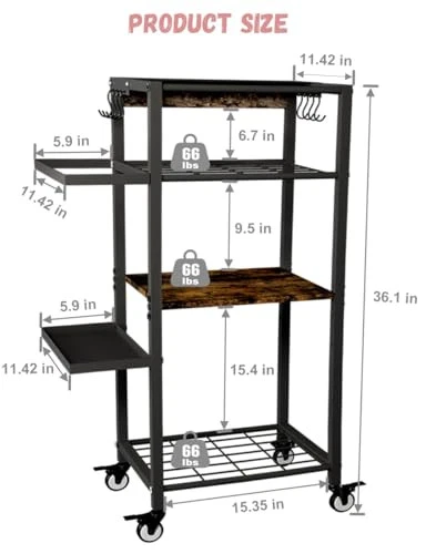 Yoga Mat Storage Rack with Wheels, 3 Tier Home Gym Workout Equipment Organizer Yoga Mat Storage Rack with Wheels, 3 Tier Home Gym Workout Equipment Organizer