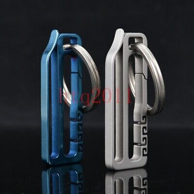 EDC Outdoor Titanium Alloy Key Ring Car Keychain Carabiner Hook Gift US 