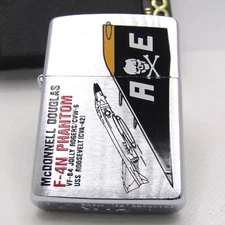 Mcdonnell Douglas F-4N Phantom VF-84 Jolly Rogers Zippo Oil Lighter 1993 MIB