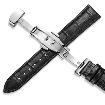 Fibbia Da Uomo Squisita Cinturino In Acciaio Inox Farfalla Deployment Chiusura 12 14 16 18mm 20mm 22mm 24mm 26mm ACC-Shaped Bracelet Bracelet Bracciale In Metallo Cinturino In Metallo Facile Da Indoss - Foto 3