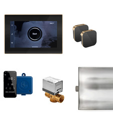 Mr Steam XButler  Max Steam Generator Control w/Brushed Bronze Bezel Glass Blk