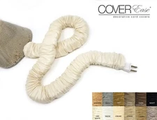 Off White Ivory 9 ft x 2 in Lamp Cord Cover, Fabric Cord Cover, Cord Sleeve USA