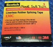 Scotch Professional Grade LinerLess Rubber Splicing Tape Black 130C