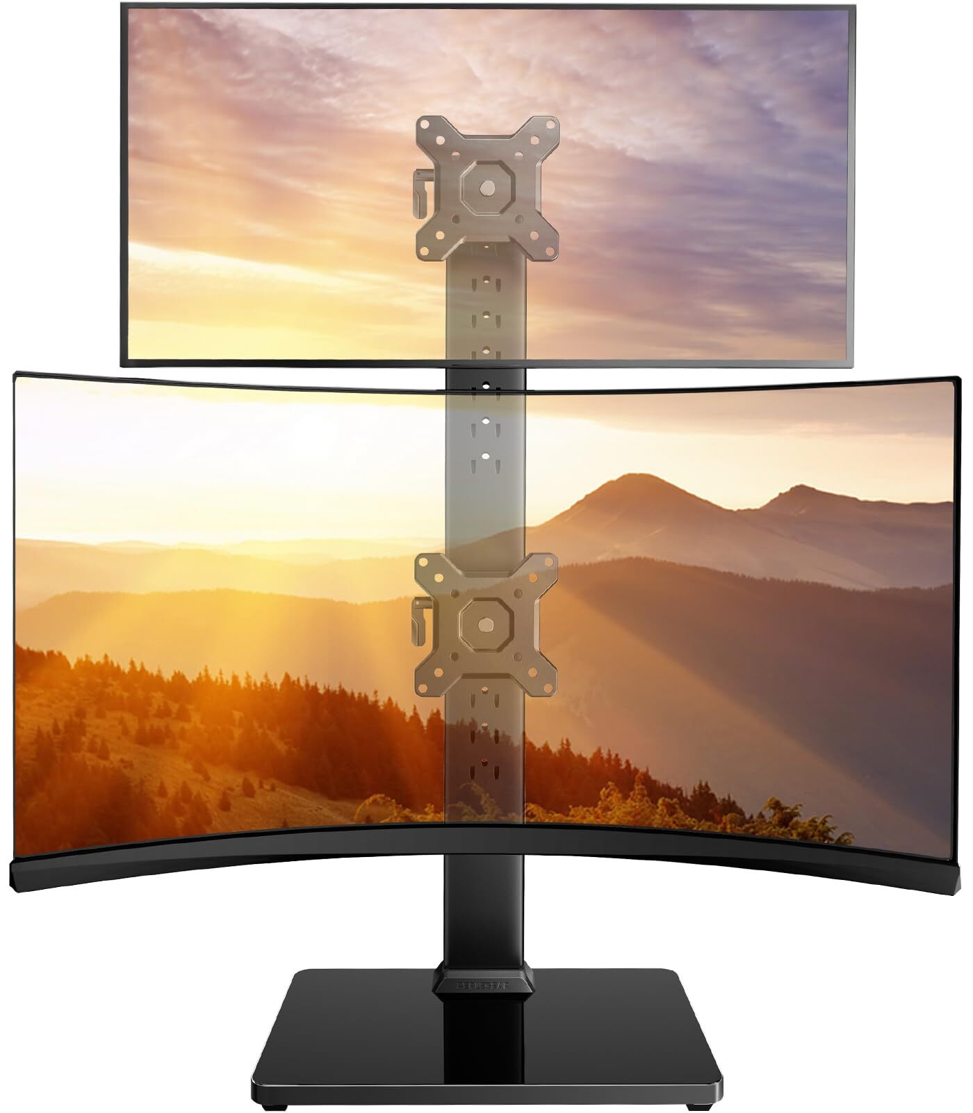 Monitor Stand, Dual Monitor Mount for 13-40 inch Screens, Vertical Monitor St...-image