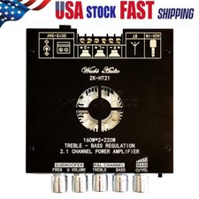 ZK-HT21 2.1 Channel TDA7498E Bluetooth Digital Amplifier Module 160WX2 220W USA