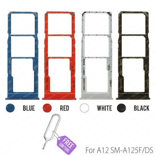 For Samsung Galaxy A12 A125F Dual SIM Card Micro SD Card Slot Tray