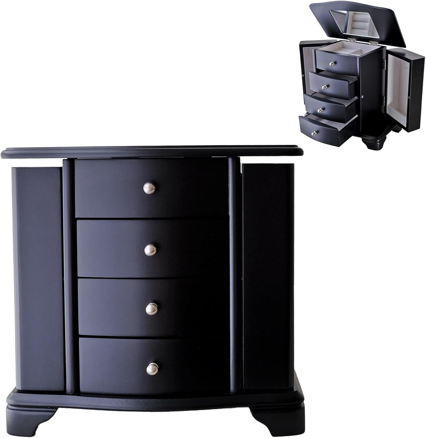 Jewelry Organizer –Tower Style Wooden Jewelry Box - Made of Solid Wood Organizer