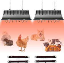 JUSONEY Chicken Coop Heater for Chicks,Brooder Heater with 2Pcs Heat Lamp 250W a