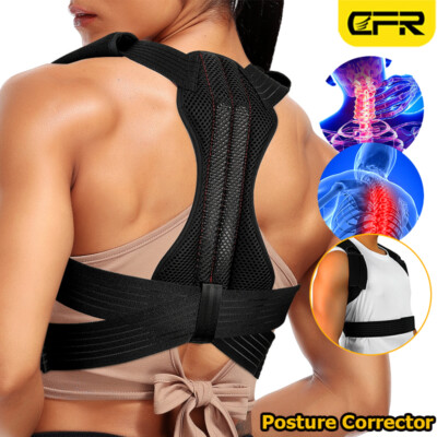 Adjustable Posture Corrector Low Back Support Shoulder Brace Belt Fit Men Women