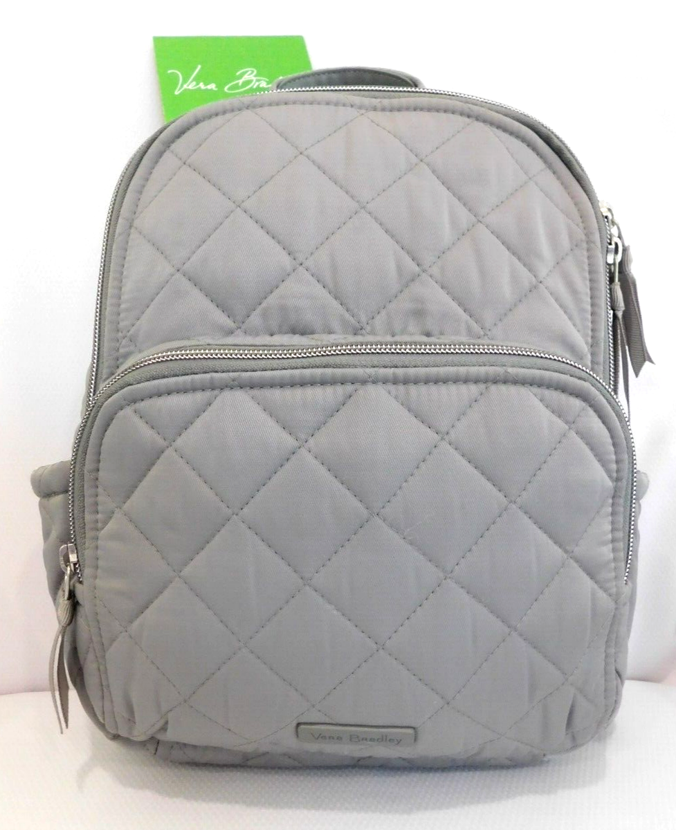 VERA BRADLEY Compact Small Backpack or purse Performance Twill Tranquil  Gray