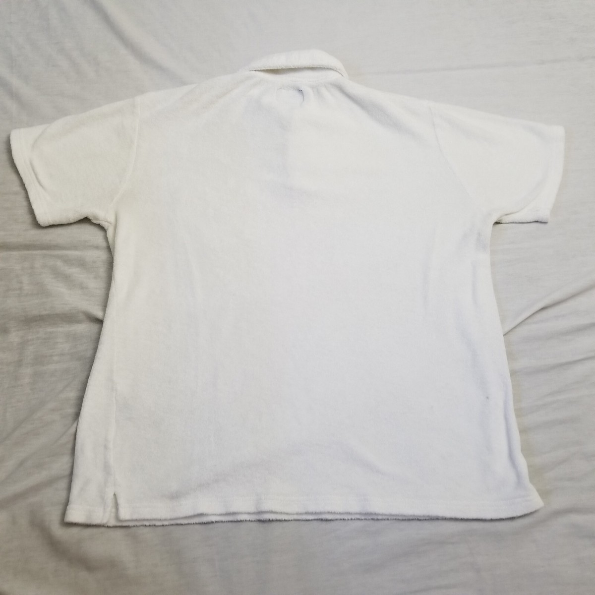 Stussy Polo Shirt Mens Small White Terry Cloth Pocket Logo Stussy Polo Shirt Mens Small White Terry Cloth Pocket Logo