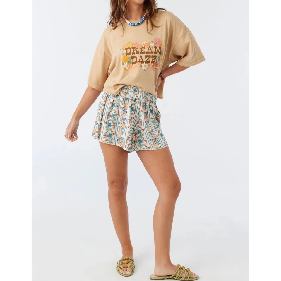 Pantalones Cortos O'Neill Estampado Floral Cintura Elástica Informales Verano Playa XXL Foto 3 de 4