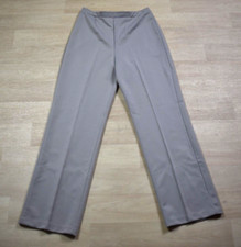 70s Sears Polyester Trousers High Rise Wide Straight Leg Silver Gray VTG 1970s