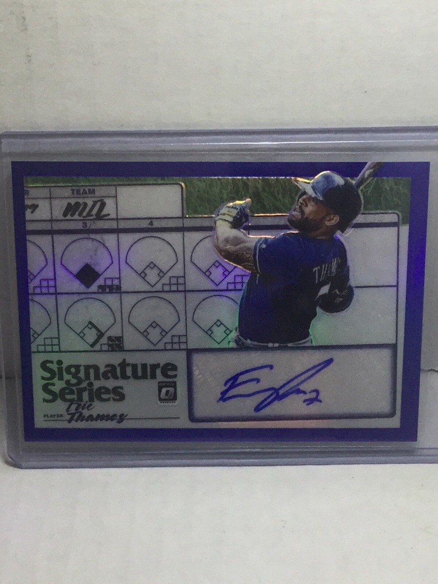 Eric Thames 2019 Panini Donruss Optic Signature Series Blue Eric Thames 2019 Panini Donruss Optic Signature Series Blue