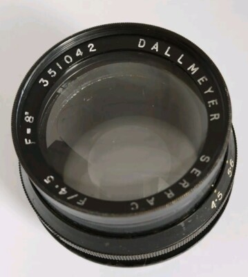 Objektiv Dallmeyer Serrac 8 Zoll 200mm F4.5 Seriennr 351042 selten Vintage
