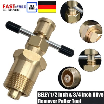 Solid Brass Copper Pipes Fitting 1/2'' & 3/4'' Ferrule Olive Remover Puller Tool