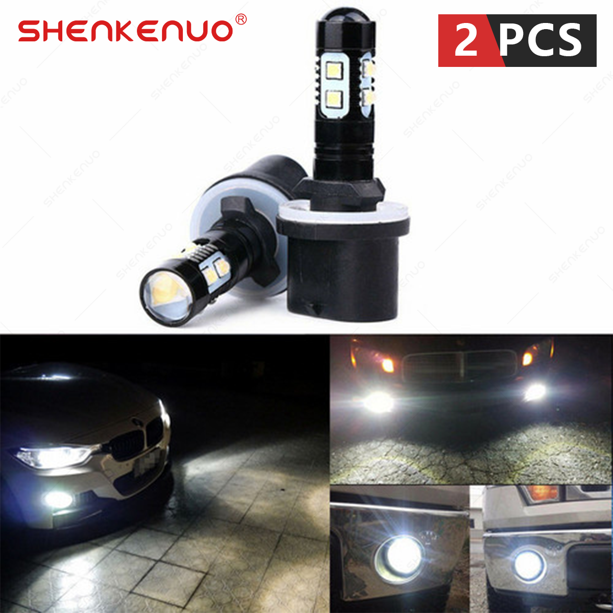 For Chevy Chevrolet Tahoe 2000 - 2006 -2X 880 881 LED Fog Driving Light Bulbs U